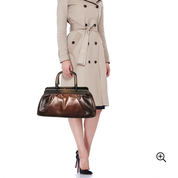 ✨STUNNING✨ Iconic GUCCI Tom Ford Wooden Handle Doctor Bag | - Picture 16 of 17